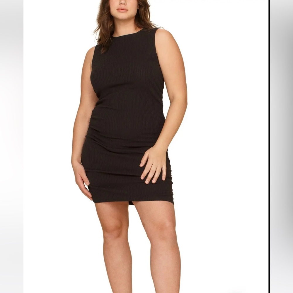 Reformation Mally Sleeves Rib Dress  (Plus Size)